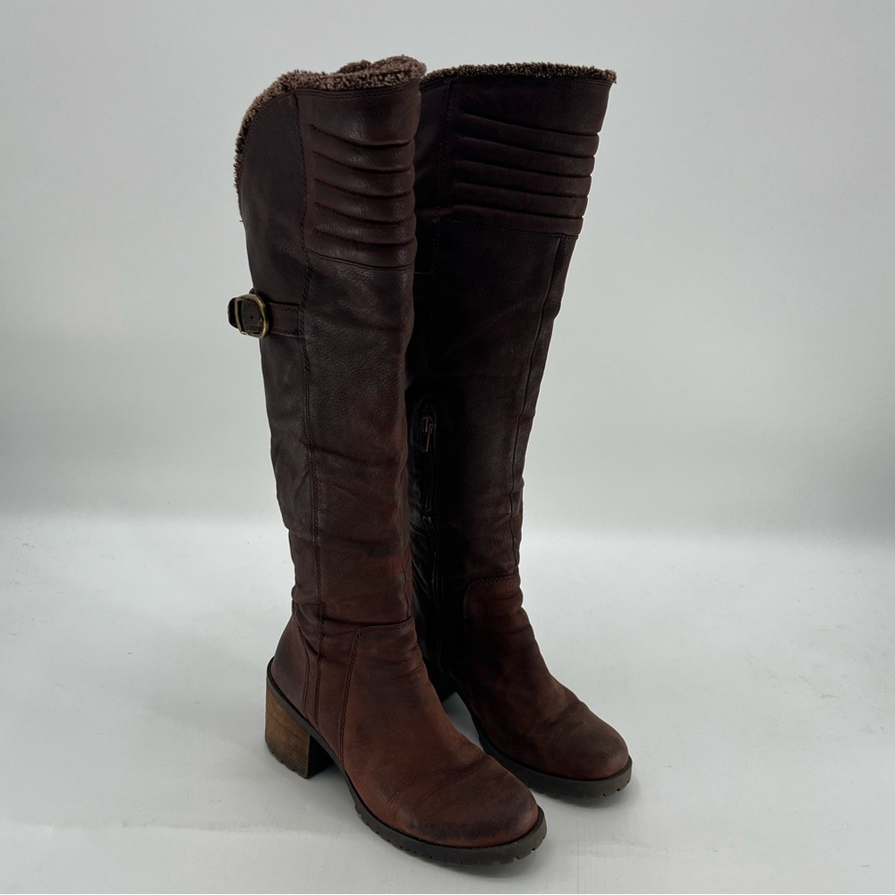 Lucky Brand Narlee brown leather tall boot